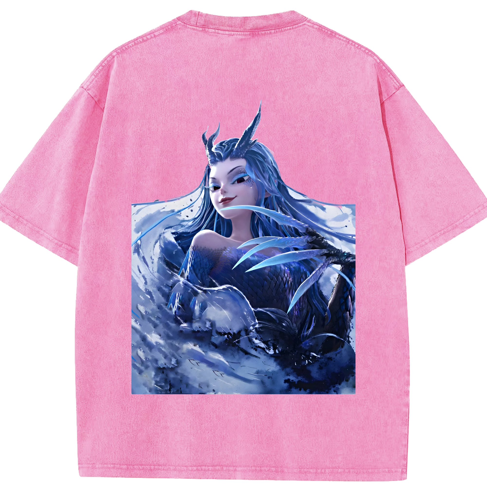 （画像用） Ne Zha 2 ナタ 魔童の大暴れ 綿100% ヴィンテージ風 半袖Tシャツ（背面プリント）